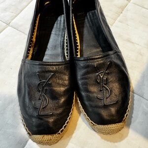 Saint Laurent Black Leather Loafers